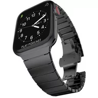 Akcesoria do smartwatchy - Tech-Protect PASEK LINKBAND WATCH 1/2/3/4 (42/44MM) BLACK BRANSOLETA CASE - miniaturka - grafika 1