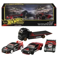 Samochody i pojazdy dla dzieci - Hot Wheels Premium Zestaw 4 Pojazdów Autek Autka Samochodziki Laweta + 3 Resoraki Advan Race Team Collector 2025 - miniaturka - grafika 1