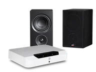 Zestawy stereo - Bluesound POWERNODE EDGE (biały) + Alpha P3 (czarny) - miniaturka - grafika 1