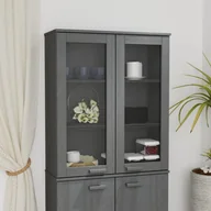 Kredensy - Lumarko Nadstawka do kredensu, ciemnoszara 85x35x100 cm, drewno sosnowe - miniaturka - grafika 1