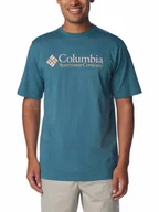 Koszulki męskie - Columbia Koszulka "CSC Basic Logo™" w kolorze turkusowym - miniaturka - grafika 1