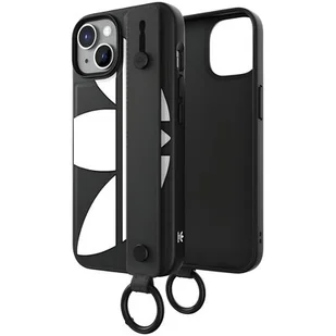 Adidas Trefoil z paskiem na rękę do iPhone 14 czarny - Etui i futerały do telefonów - miniaturka - grafika 1