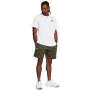 Spodnie sportowe męskie - Męskie spodenki dresowe Under Armour UA Essential Fleece Shorts - khaki - UNDER ARMOUR - miniaturka - grafika 1
