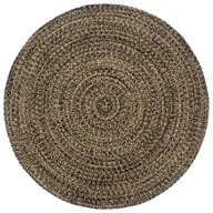 Dywany - Okrągły czarny dywanik w rustykalnym stylu 150 cm T1-W69 - miniaturka - grafika 1