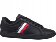 Buty sportowe męskie - Tommy Hilfiger Essential Cupsole Buty Czarne Męski - miniaturka - grafika 1