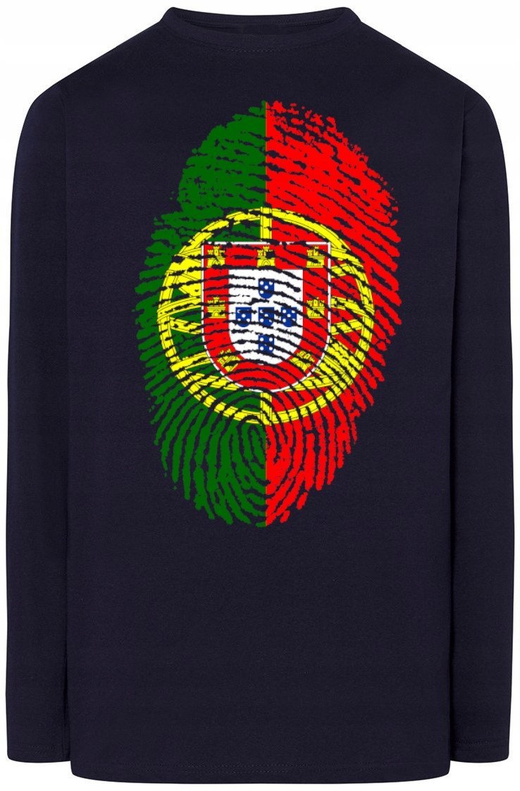 Portugalia Flaga Odcisk Bluza Longsleeve Rozm.4XL