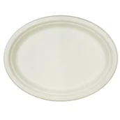 Naczynia i sztućce jednorazowe - Talerz biodegradowalny z trzciny cukrowej 26 x 19 cm 6 sztuk - miniaturka - grafika 1