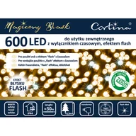 Oświetlenie świąteczne - Lampki LED 600 zewnętrzne ciepły biały CORTINA POLAND - miniaturka - grafika 1