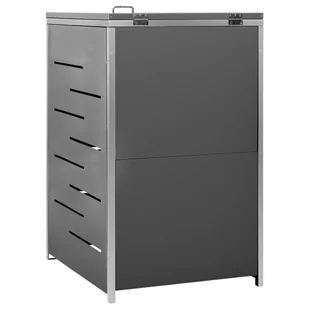 FENIKS vidaXL Osłona na 1 69x77,5x115 cm stal nierdzewna 149566 - Kosze na śmieci - miniaturka - grafika 10