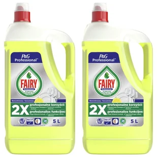 Fairy Płyn do mycia naczyń Cytrynowy zestaw 2 x 5 l - środek do zmywania - Płyny do naczyń - miniaturka - grafika 1