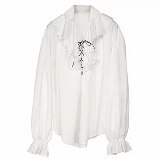 Damska koszula piracka, biały kostium dla Buccaneer Fancy Dress - Moda i Uroda OUTLET - miniaturka - grafika 1