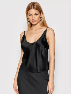 Koszulki i topy damskie - Calvin Klein Top Acetate Sheer K20K203501 Czarny Regular Fit - grafika 1