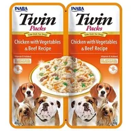 Przysmaki dla psów - INABA DOG Twin kurczak warzywa i wołowina 2x40g - miniaturka - grafika 1