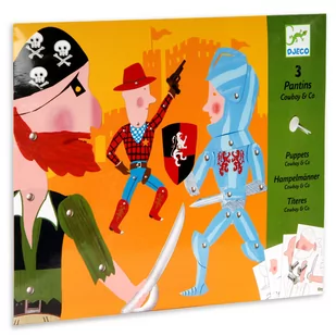 Djeco Zestaw papierowy stwórz postać Kowboj - Zabawki kreatywne - miniaturka - grafika 1