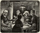 Plakaty - Plakat, Potato Eaters, Vincent van Gogh, 70x50 cm - miniaturka - grafika 1