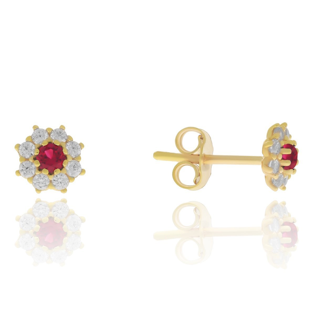 Złote kolczyki sztyfty kwiatki pr. 333