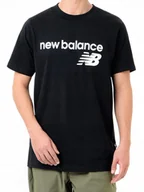 Koszulki męskie - KOSZULKA męska NEW BALANCE MT41905BK czarna bawełniana sportowa L - miniaturka - grafika 1