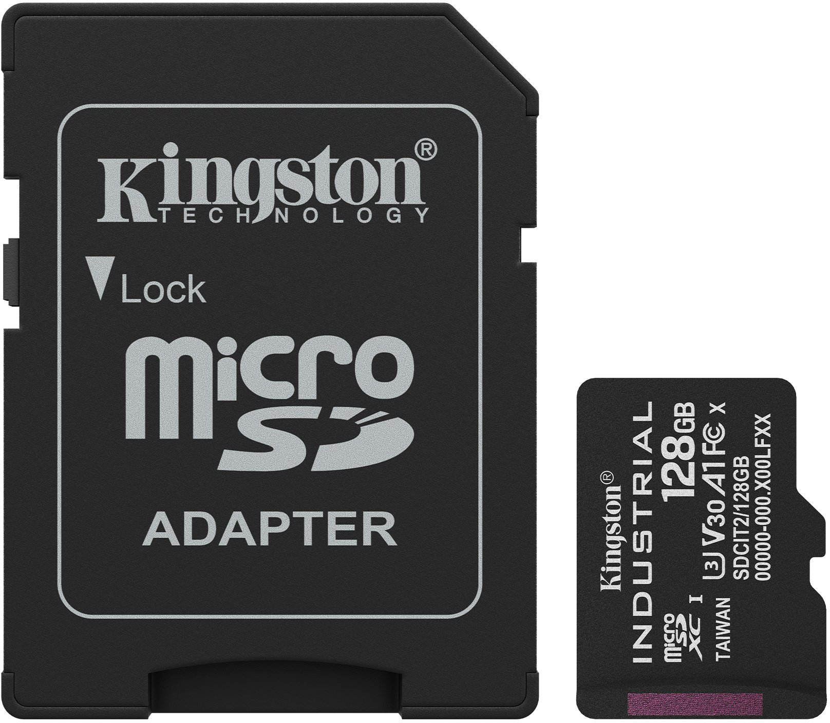 Karta Kingston Kingston Industrial microSDHC 128GB Class 10 A1 pSLC + SD Adapter SDCIT2/128GB