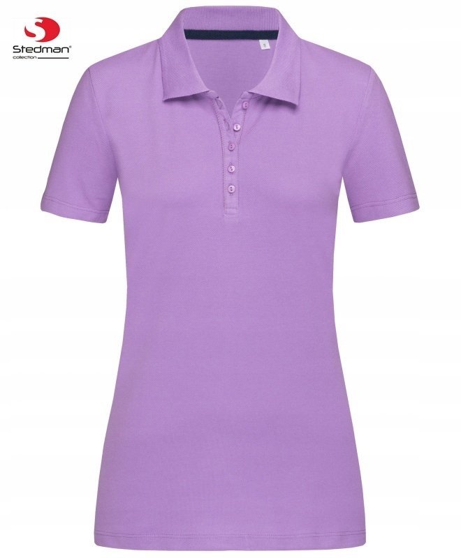 Damska Koszulka POLO Bez Nadruku STEDMAN ST9150 Jakość FIOLET LAWENDA Roz M