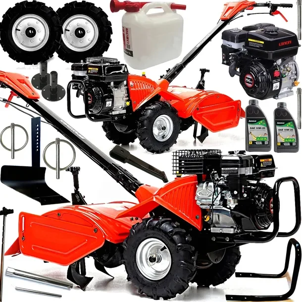 MOCNA glebogryzarka z napędem HORTMASZ +PŁUG+KONSOLA+NAPĘD! LONCIN 212cc!