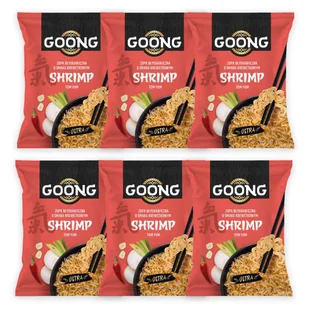 Goong Zupa Błyskawiczna o smaku krewetkowym shrimp 65 g x6 sztuk - Dania dla dzieci - miniaturka - grafika 1
