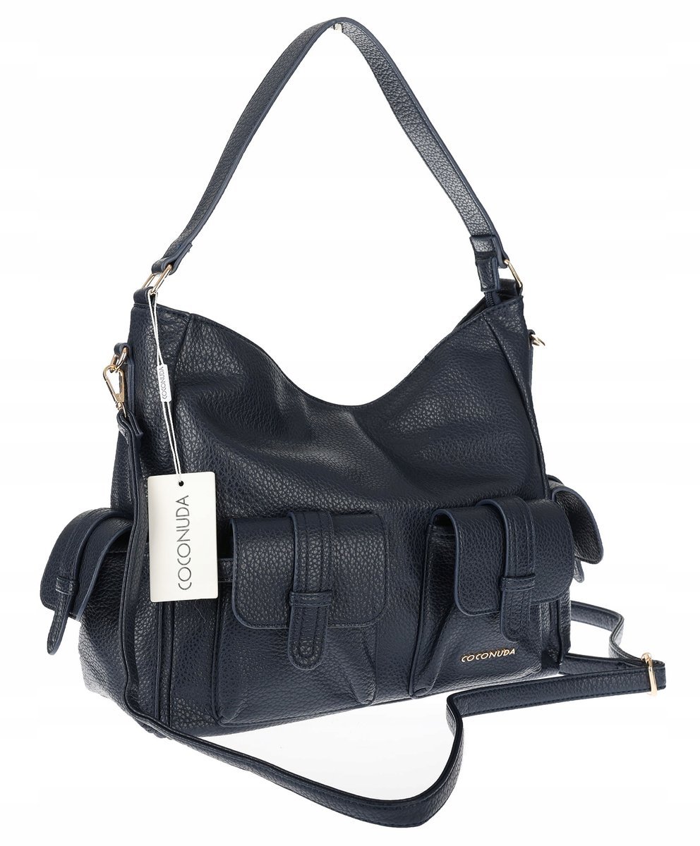 Torebka Damska Shopperka Pojemna Modna Torba Listonoszka 9560 Niebieska