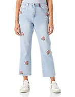 Spodnie damskie - Desigual Dżinsy damskie Denim_My Flo, niebieski, 34 PL - miniaturka - grafika 1