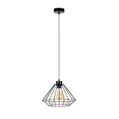 Lampy sufitowe - Britop LAMPA wisząca RAQUELLE 187149104 metalowa OPRAWA klatka ZWIS industrialny czarny - miniaturka - grafika 1
