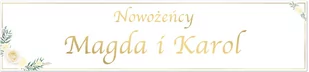 Tablica rejestracyjna personalizowana - 52 x 12 cm - 2 szt. - Wesele i ślub - miniaturka - grafika 1