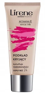 Lirene, Podkład Kryjący 14h Ciepły Beż 24 Wit. E, 30ml - Podkłady do twarzy - miniaturka - grafika 1