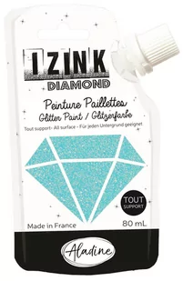 Aladine Aladine Farba brokatowa Lazurowy Niebieski 80 ml Ala80882 - Przybory szkolne - miniaturka - grafika 1