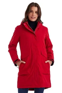 killtec Kobiety Parka/płaszcz wodoodporny z odpinanym kapturem Damen Funktionsparka, rot, 44, 43284-000 - Płaszcze damskie - miniaturka - grafika 1