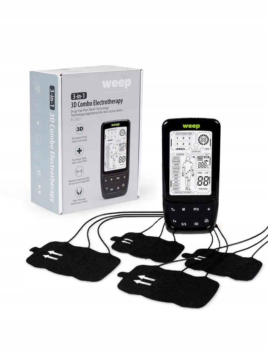 Masażer elektrostymulator mięśni i nerwów WEEP MASAŻ TENS EMS STYMULACJA