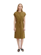 Sukienki - TOM TAILOR Damski Sukienka z kieszeniami na piersi 1030255, 28866 - Strong Olive, 38 - miniaturka - grafika 1