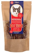 Przysmaki dla kotów - MILORD MEAT KOT Suszone Przysmaki - Paski z Wieprzowiny 40g - miniaturka - grafika 1
