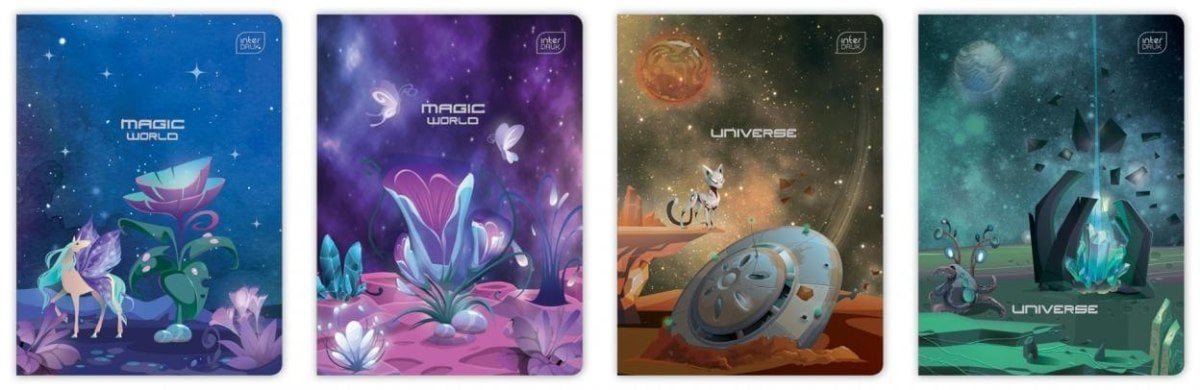 Zeszyt A5/32K trzylinia Metallic Fantasy 10szt