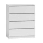 Komody - Topeshop Komoda szafka MALWA, 4 szuflady, biała, 70x40x95,5 cm - miniaturka - grafika 1