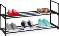 Szafki na buty - relaxdays Czarny metalowy stojak na buty - miniaturka - grafika 1