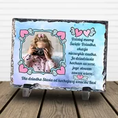 Ramki na zdjęcia - Kamienna ramka z własnym zdjęciem i tekstem - prezent na Dzień Dziadka - miniaturka - grafika 1