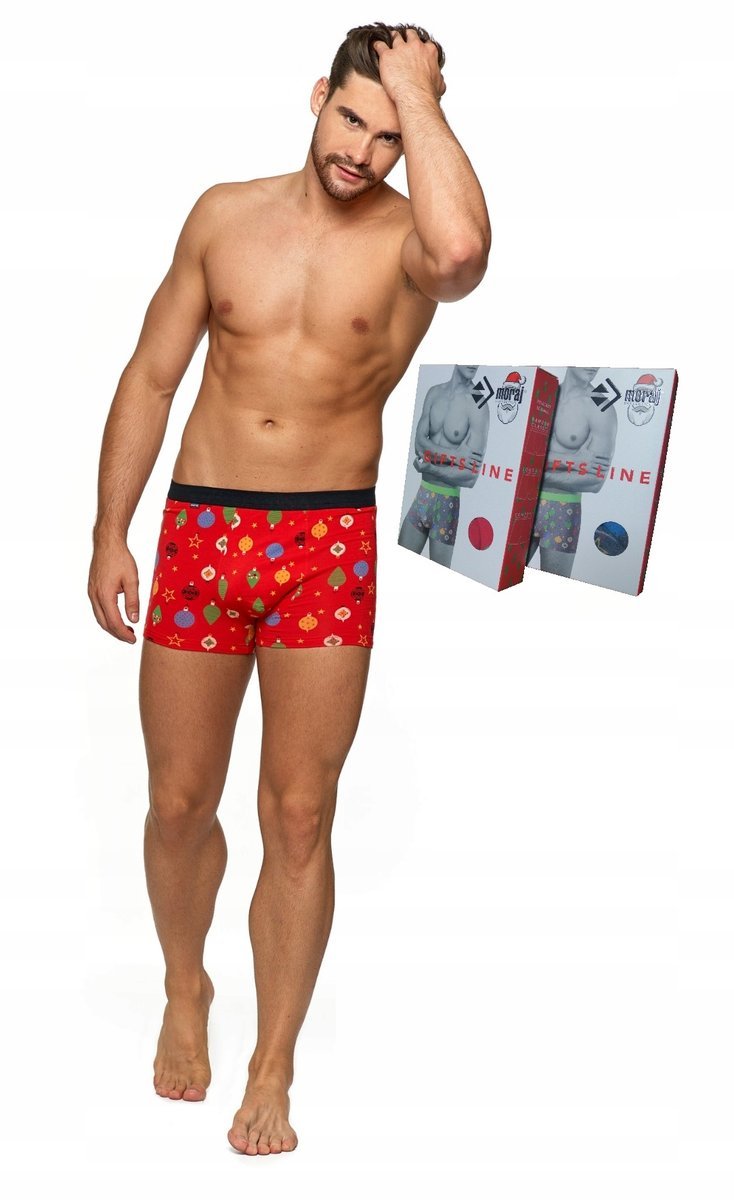 Bokserki Świąteczne 2 szt. Majtki Męskie XXL Prezent Mikołajki MORAJ