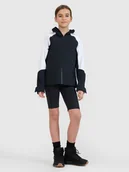 Kurtki i płaszcze dla dziewczynek - 4F Kurtka trekkingowa membrana 5000 dziewczęca - czarna 122 (6-7 lat) - miniaturka - grafika 1