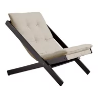 Fotele - Fotel rozkładany Karup Design Boogie Black/Linen Beige - miniaturka - grafika 1