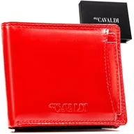 Portfele - Czerwony portfel damski bez zapięcia skórzany 4U CAVALDI mały składany wyjmowane etui na karty rfid stop - miniaturka - grafika 1