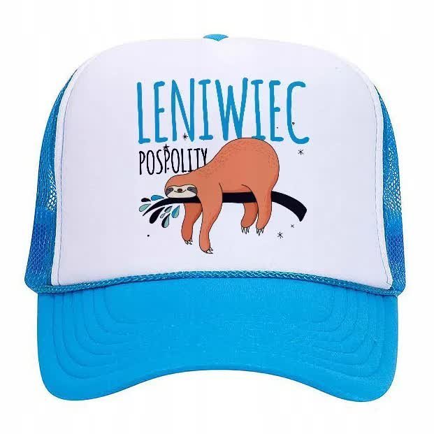 Czapka Blue Daszek Wiosnę LENIWIEC POSPOLITY Wzory