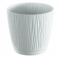 Donice - Prosperplast SANDY P doniczka z podstawką 10,8 cm, biała DSY110P - miniaturka - grafika 1