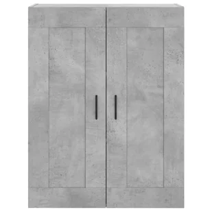 Witrynka, szarość betonu 69,5x34x180 cm materiał drewnopochodny Lumarko! - Witryny - miniaturka - grafika 7