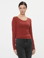 Bluzki damskie - ONLY Bluzka 15204712 Czerwony Stretch Fit - miniaturka - grafika 1