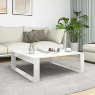 Ławy i stoliki kawowe - vidaXL Stolik kawowy, wysoki połysk, biały, 100x100x35 cm, płyta vidaXL - miniaturka - grafika 1