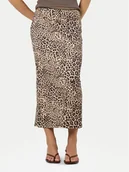 Spódnice - Noisy May Spódnica midi Avery 27034322 Brązowy Slim Fit - miniaturka - grafika 1