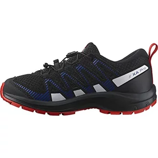Salomon Dziecięce buty Xa Pro V8 do biegania w terenie, uniseks, Black Lapis Blue Fiery Red, 32 EU - Buty dla chłopców - miniaturka - grafika 1